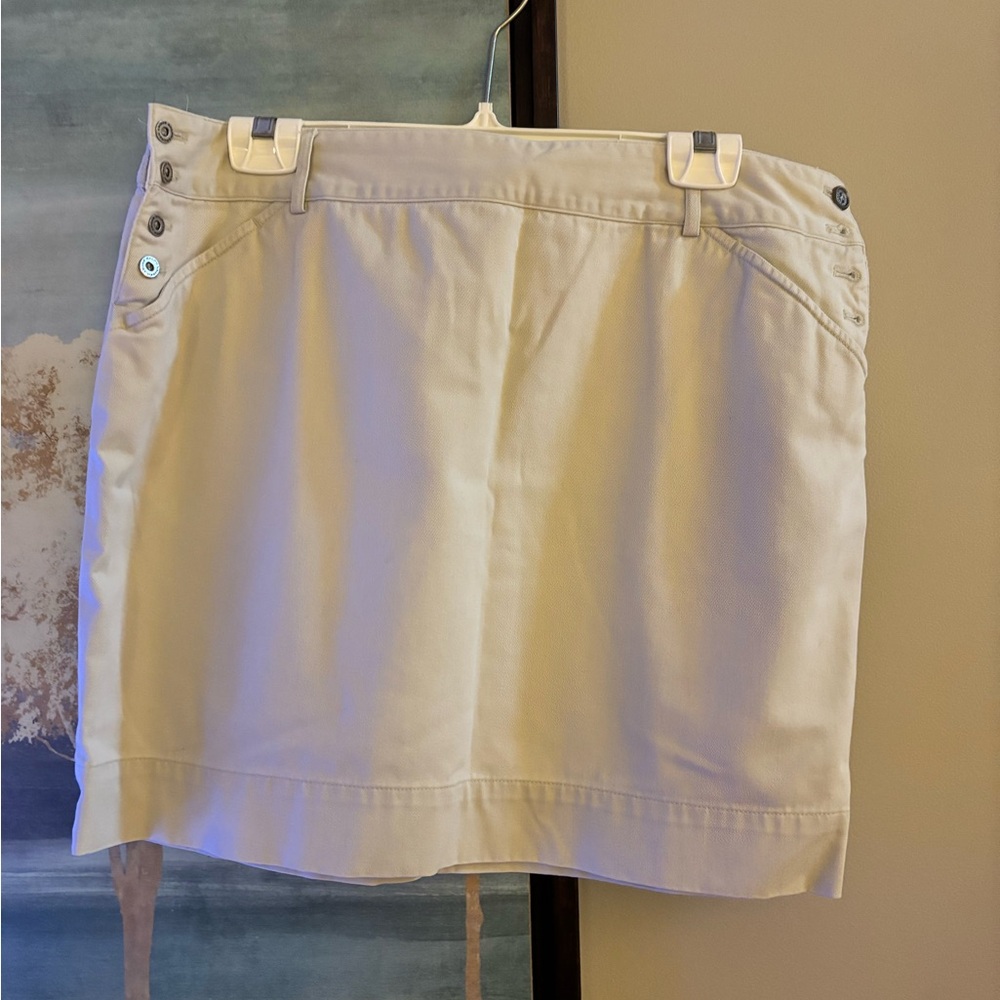 Ralph Lauren Cotton Beige Skirt W18” H21” L17”